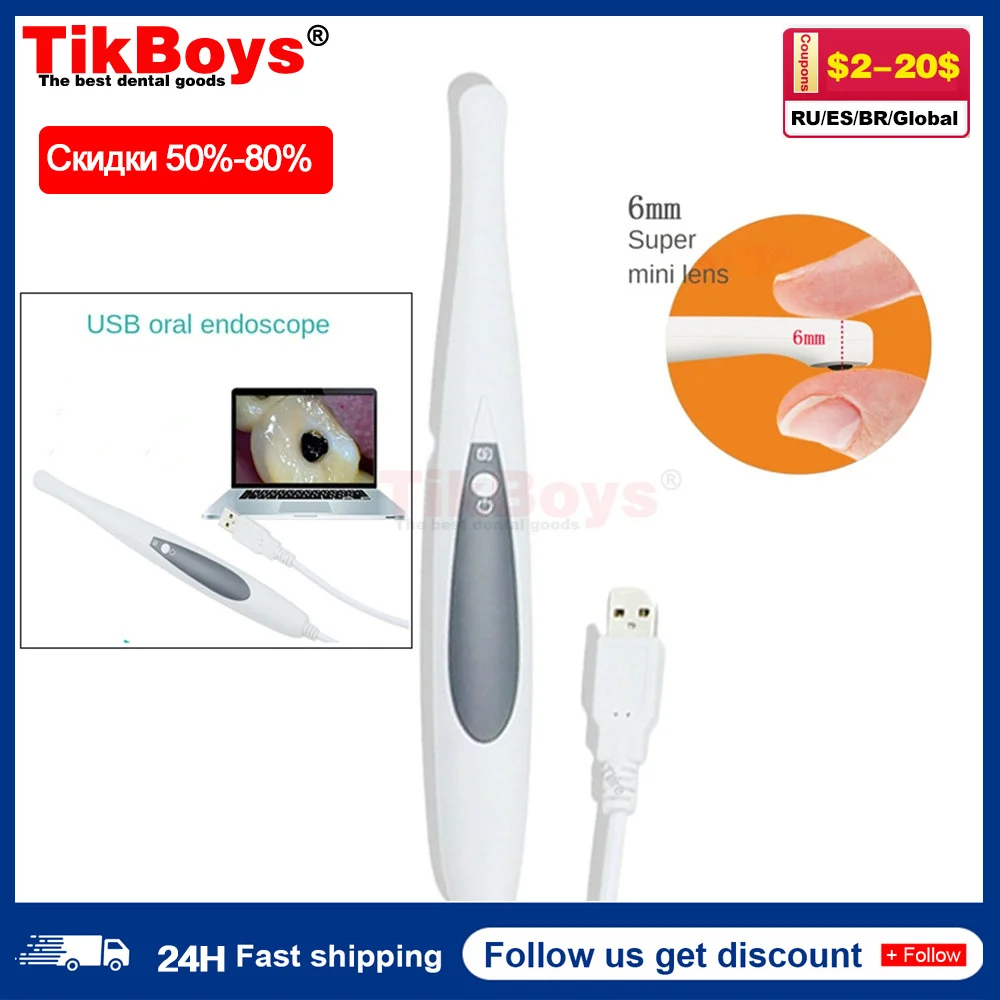1080P HD USB Oral Dental Endoscope Camera 500 MAH Rechargeable Battery IP67 Waterproof 8 Adjustable LED for IPhone IPad Andorid
1080P HD USB Oral Dental Endoscope Camera 500 MAH Rechargeable Battery IP67 Waterproof 8 Adjustable LED for IPhone IPad Andorid