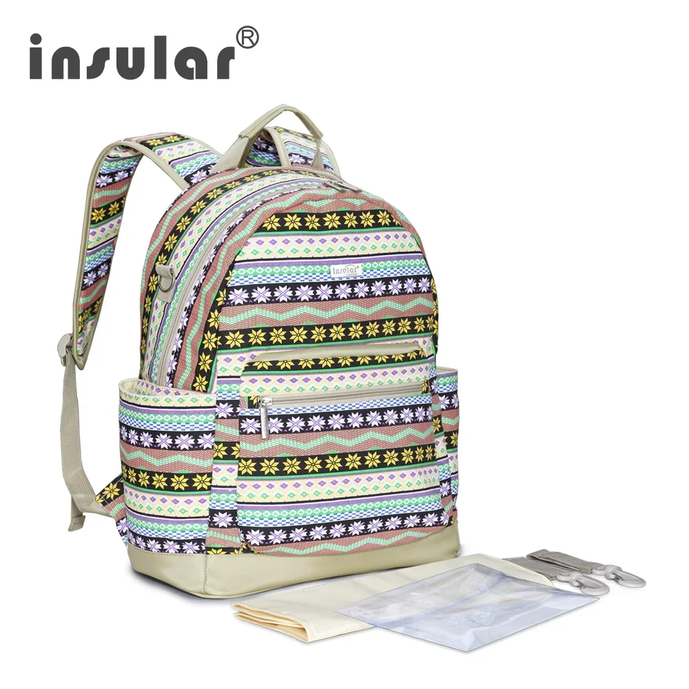 

Сумка для мам Insular, брендовый вместительный дорожный рюкзак для подгузников, дизайнерская сумка для ухода за детьми