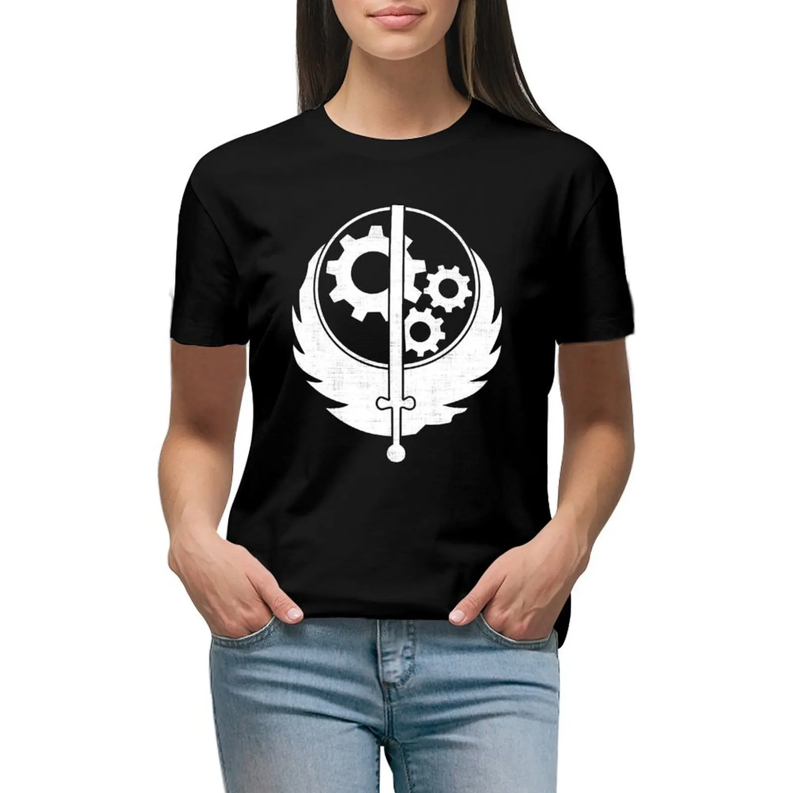rotherhood Of Steel T-Shirt blacks graphics sports fans cute tops cropped t shirts for Women
rotherhood Of Steel T-Shirt blacks graphics sports fans cute tops cropped t shirts for Women