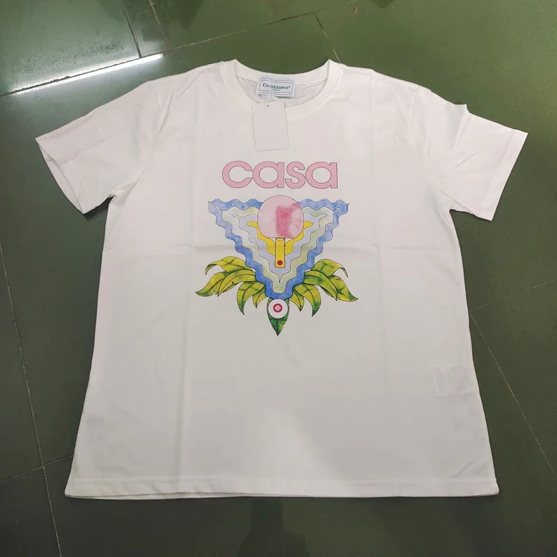 Pink Racket Floral Printing Tennis Club Casablanca T-Shirts Oversize Men's Clothing High Quality Cotton Short Sleeve T Shirt
Pink Racket Floral Printing Tennis Club Casablanca T-Shirts Oversize Men's Clothing High Quality Cotton Short Sleeve T Shirt
