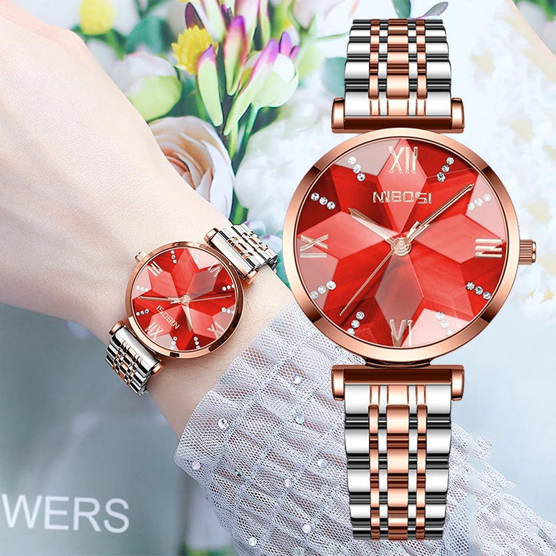 

NIBOSI New Women Luxury Jewel Quartz Watch Waterproof Watches For Women Stainless Steel Fashion Date Clocks Reloj Mujer