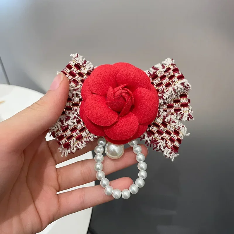 Camellia Bow Tie Clips Women's Korean Flannel Ribbon Pearl Brooch College Style Shirt Sweater Collar Flower Pins Gifts for Women
Camellia Bow Tie Clips Women's Korean Flannel Ribbon Pearl Brooch College Style Shirt Sweater Collar Flower Pins Gifts for Women