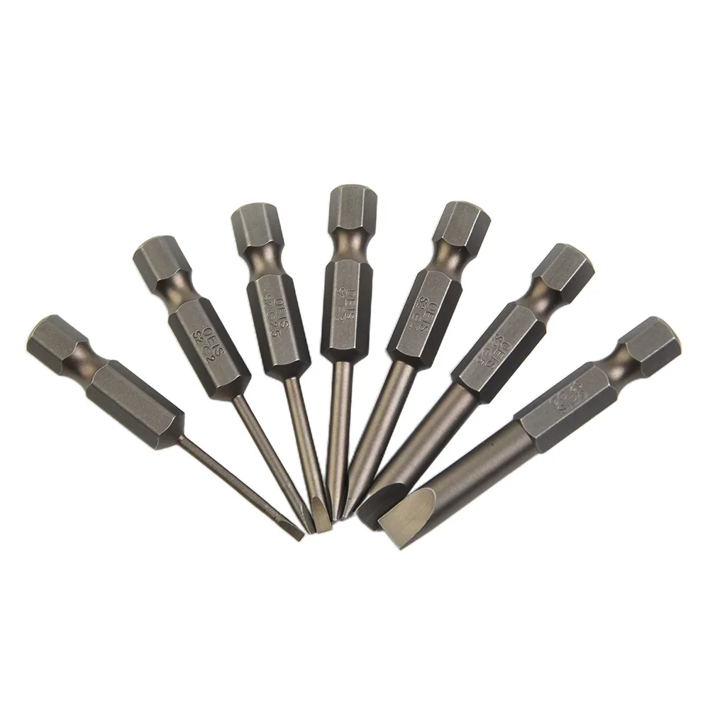 Nutdrivers Screwdriver Bit 2.0 3.0 5.0 6.0 6.35mm Shank Alloy Steel Flat Head SL1.6 Screwdriver Bit Hand Tools
Nutdrivers Screwdriver Bit 2.0 3.0 5.0 6.0 6.35mm Shank Alloy Steel Flat Head SL1.6 Screwdriver Bit Hand Tools