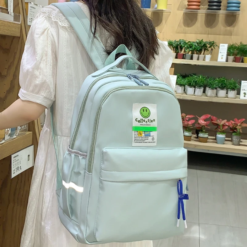 

Простые дорожные сумки для книг для мальчиков и девочек-подростков, Модный женский рюкзак, водонепроницаемые школьные портфели для студентов колледжа