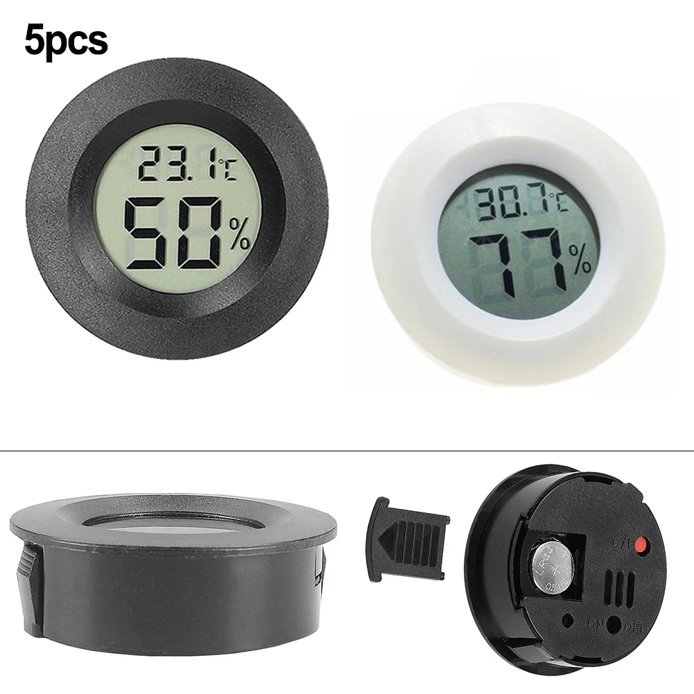 5pcs Mini Thermometer Embedded Electronic Hygrometer Reptile Electronic Round Thermo-Hygrometer Outdoor Sports Temperature Meter
5pcs Mini Thermometer Embedded Electronic Hygrometer Reptile Electronic Round Thermo-Hygrometer Outdoor Sports Temperature Meter