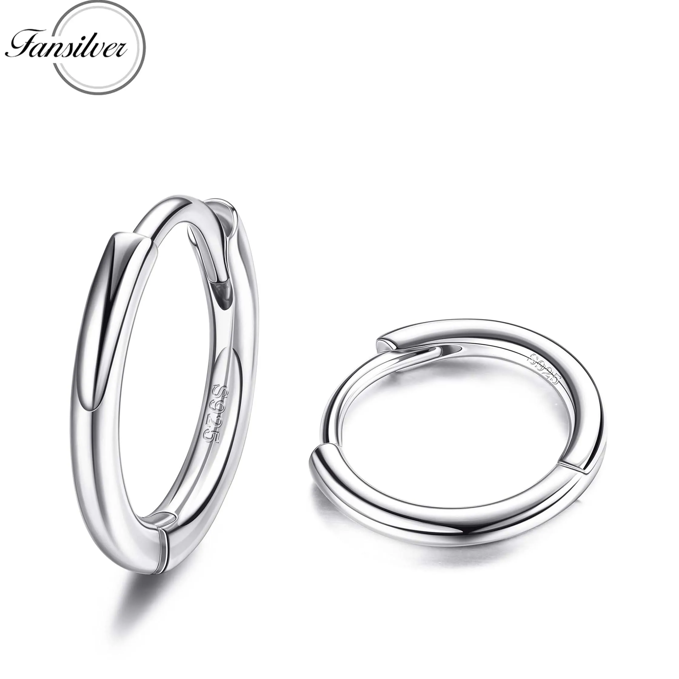 

Fansilver 925 Sterling Silver Huggie Earrings for Women 18K Gold Plated Hypoallergenic Piercing Sleeper Hoop Earrings Jewelry