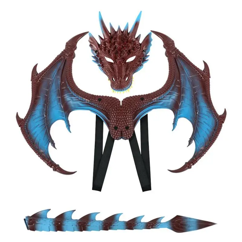 3pcs Adjustable Kids Decor Dragon Mask Wings Costume Kit Makeup Fantasy Cosplay Prop Children Party Accessory 
3pcs Adjustable Kids Decor Dragon Mask Wings Costume Kit Makeup Fantasy Cosplay Prop Children Party Accessory