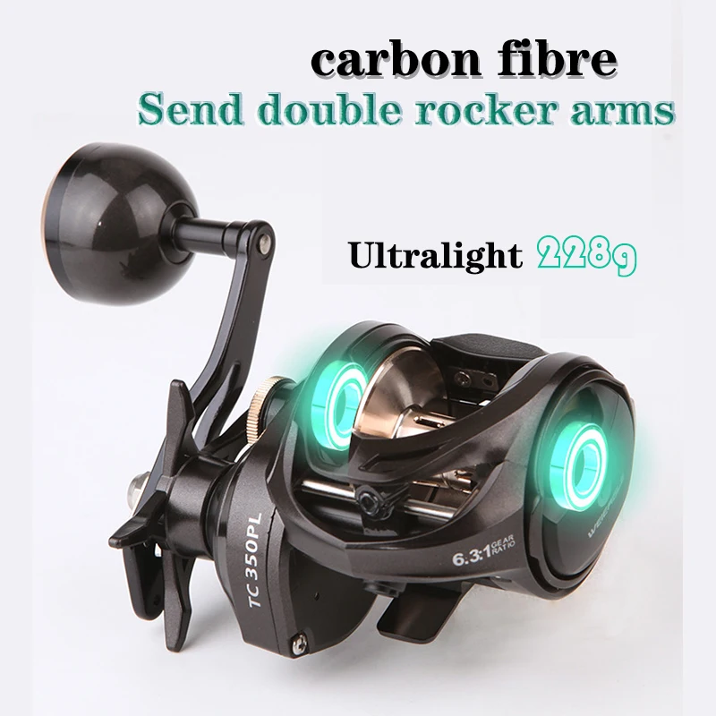 

Sea Fishing Reel Ultralight 6.3:1 Gear Ratio Slow Jigging Reel Max Drag 16 Kg Sea Boat Wheel Bait Casting Fishing Reels