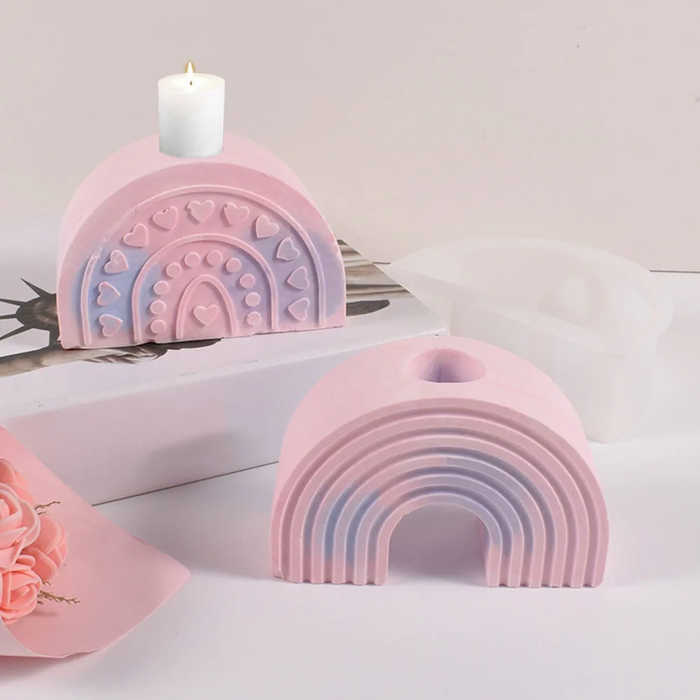 1pc Silicone Mould Rainbow Bridge Shape Decorative Candle Holder Aromatherapie Base DIY Quickly Form Mould Home Decor
1pc Silicone Mould Rainbow Bridge Shape Decorative Candle Holder Aromatherapie Base DIY Quickly Form Mould Home Decor