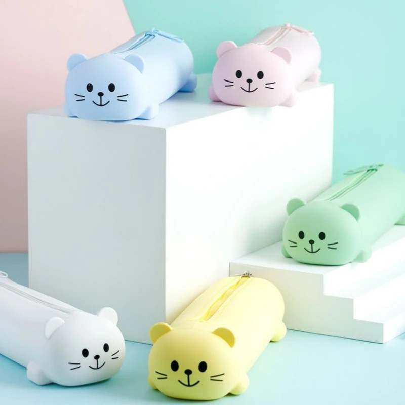 Large Capacity Pen bag Silicone stationery Kawaii School Supplies Cute Cat Pencil Case Soft Makeup Storage Box School supplies
Large Capacity Pen bag Silicone stationery Kawaii School Supplies Cute Cat Pencil Case Soft Makeup Storage Box School supplies