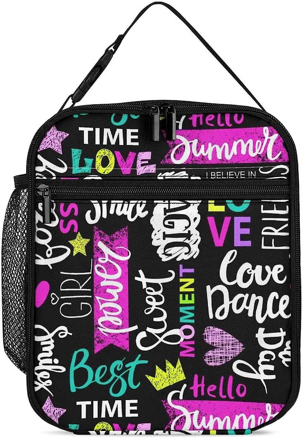 

Hello Summer Slogan Lunch Box Lunch Bag Insulated Reusable Lunch Bag Adult Large Lunch Box