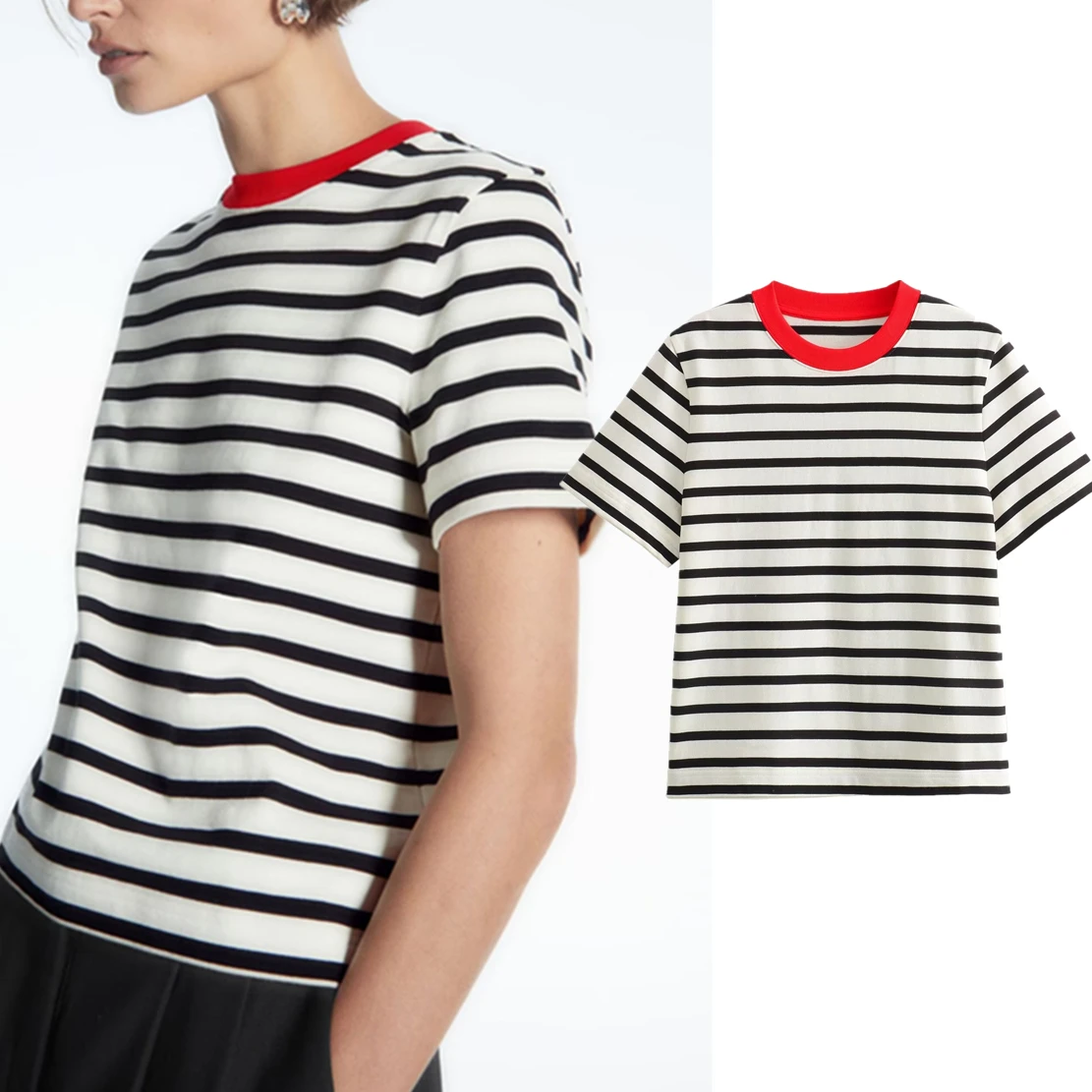 Maxdutti Minimalist Women's Clothing Summer Tshirts Women Vintage Cotton Striped Round Neck T-shirts Tops
Maxdutti Minimalist Women's Clothing Summer Tshirts Women Vintage Cotton Striped Round Neck T-shirts Tops