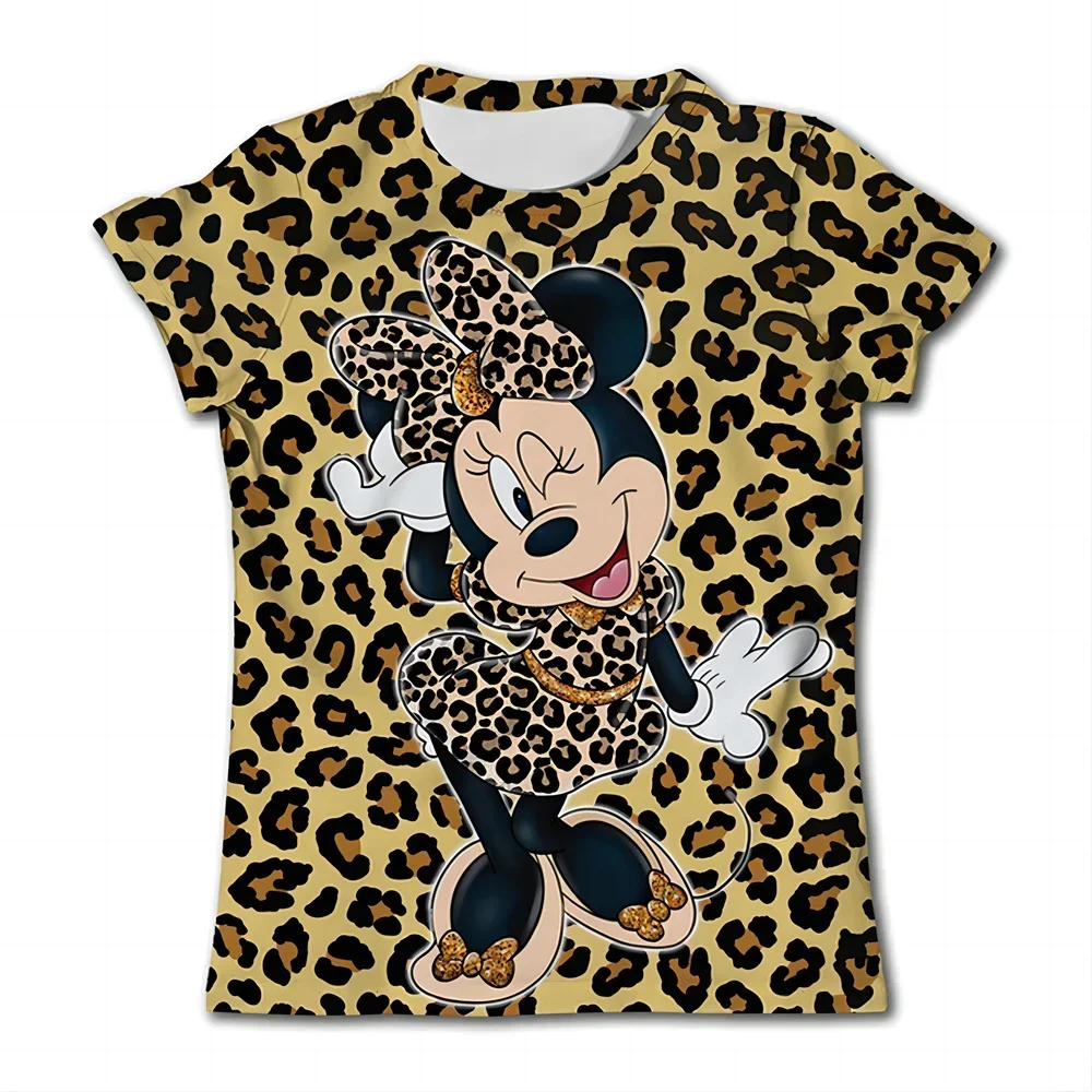 

Summer Girls Boy Tshirt Mickey Minnie Mouse Donald Duck Lilo Stitch Short Sleeve T-shirt Print Children's Cartoon Kids Clothes