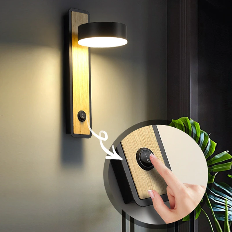 Modern LED Wall Lamp With Switch Rotatable Lampshade Study Reading Wall Sconce Bedside Lamps Bedroom Living Room Indoor Lighting
Modern LED Wall Lamp With Switch Rotatable Lampshade Study Reading Wall Sconce Bedside Lamps Bedroom Living Room Indoor Lighting