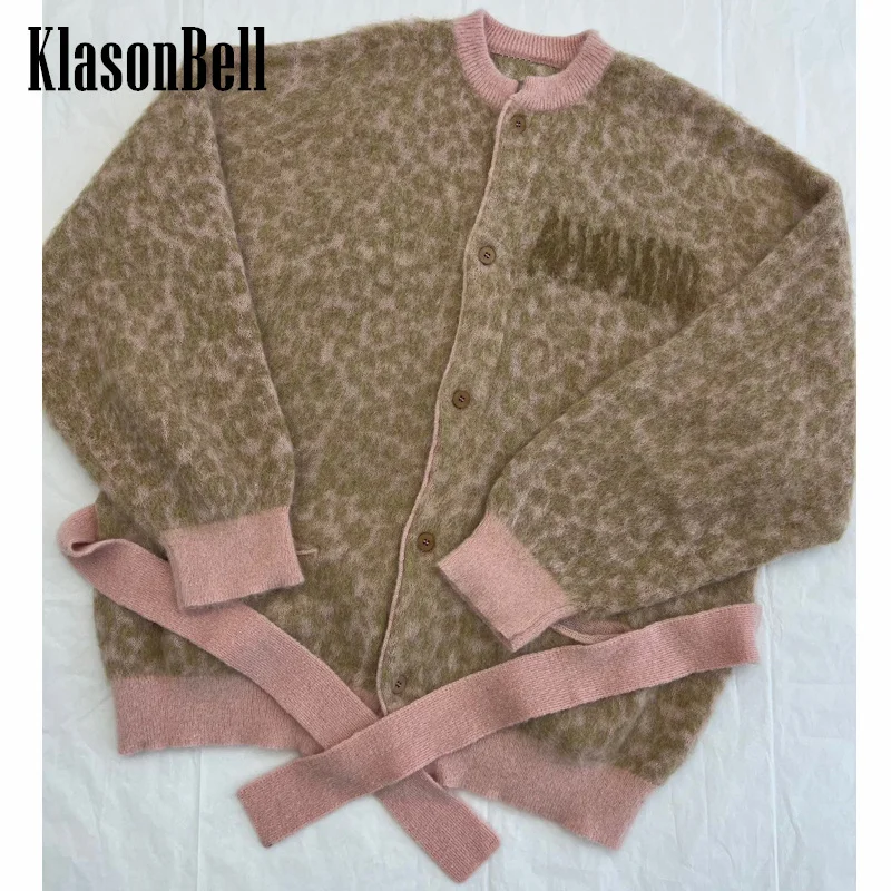11.7 KlasonBell Fashion New Leopard Print O-Neck Single Breasted Soft Comfortable Mohair Knit Cardigan Coat With Belt Women's
11.7 KlasonBell Fashion New Leopard Print O-Neck Single Breasted Soft Comfortable Mohair Knit Cardigan Coat With Belt Women's