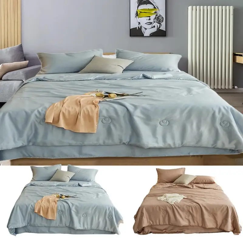 

Silk Bedding Set with Duvet Cover Bed Sheet Pillowcase Luxury Satin Bedsheet Solid Color Bedsheets for King Queen Twin Size