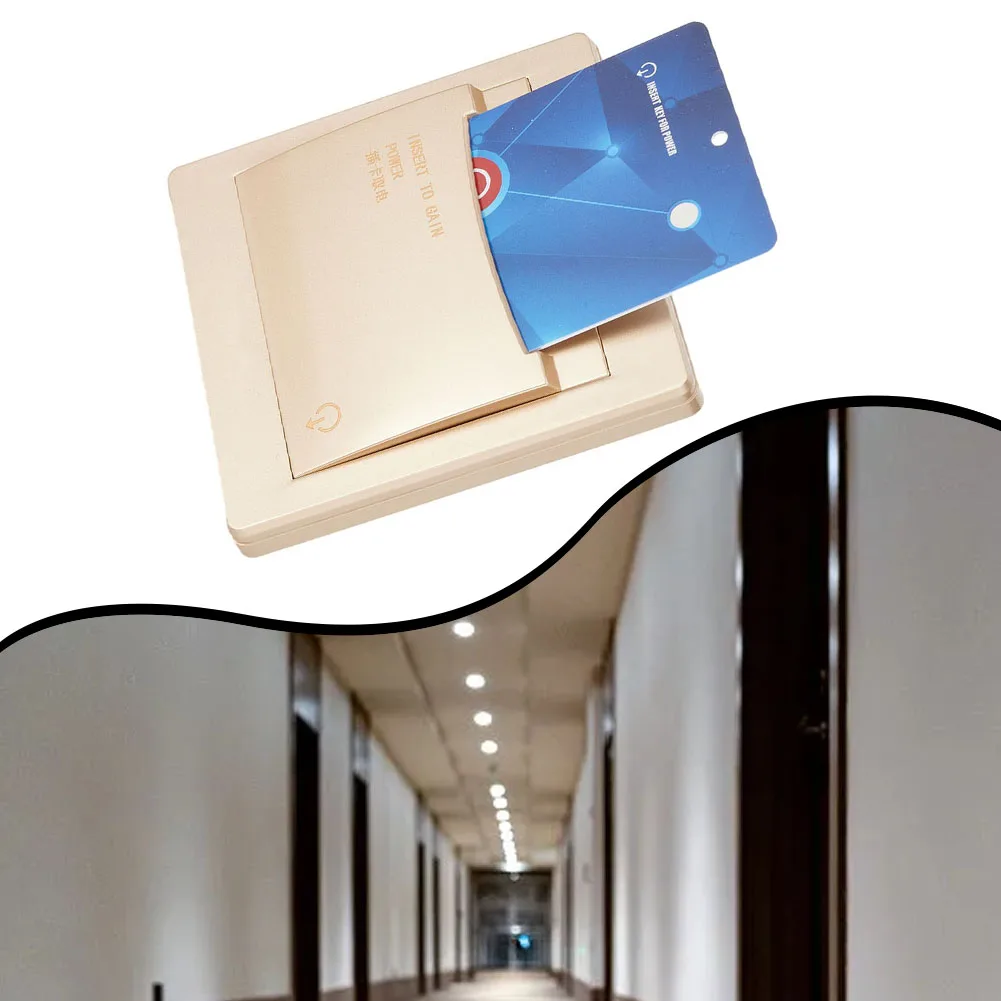Electric Power card switch Flame retardant Business ID Indoor Champagne gold Villa Power-off Function AC 100-250V
Electric Power card switch Flame retardant Business ID Indoor Champagne gold Villa Power-off Function AC 100-250V