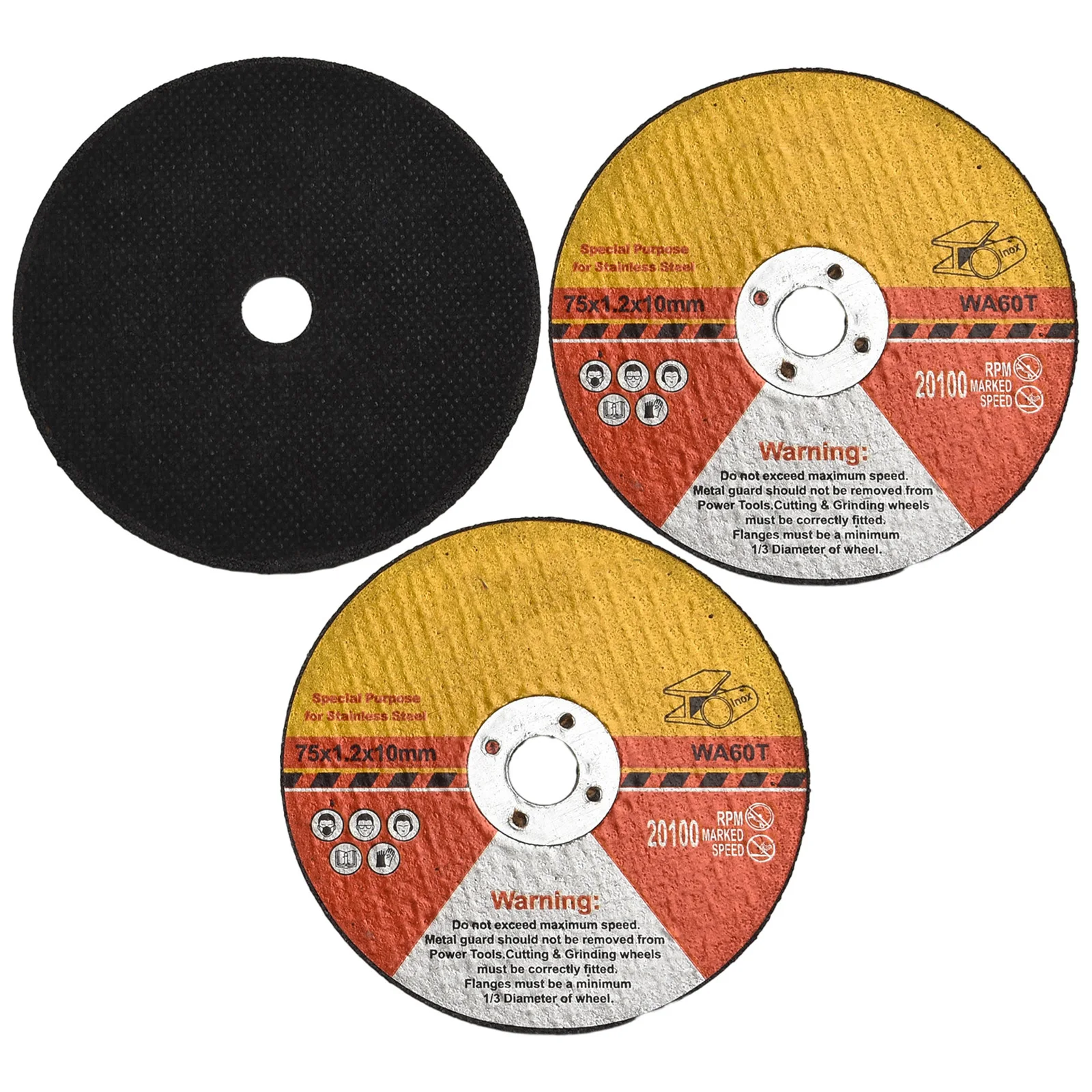 3pcs 75mm Cutting Disc Circular Fiber Reinforced Resin Saw Blade Grinding Wheel With 10mm Bore Diameter For Angle Grinder
3pcs 75mm Cutting Disc Circular Fiber Reinforced Resin Saw Blade Grinding Wheel With 10mm Bore Diameter For Angle Grinder