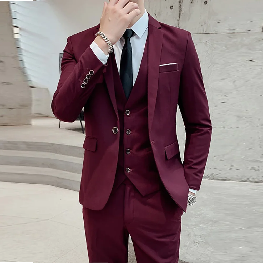 2022 New Arrival Business Casual Slim Fit 3 Pieces Suit Set (Blazer + Vest + Pants)Notched Lapel Groom Tuxedos Costume Homme
2022 New Arrival Business Casual Slim Fit 3 Pieces Suit Set (Blazer + Vest + Pants)Notched Lapel Groom Tuxedos Costume Homme