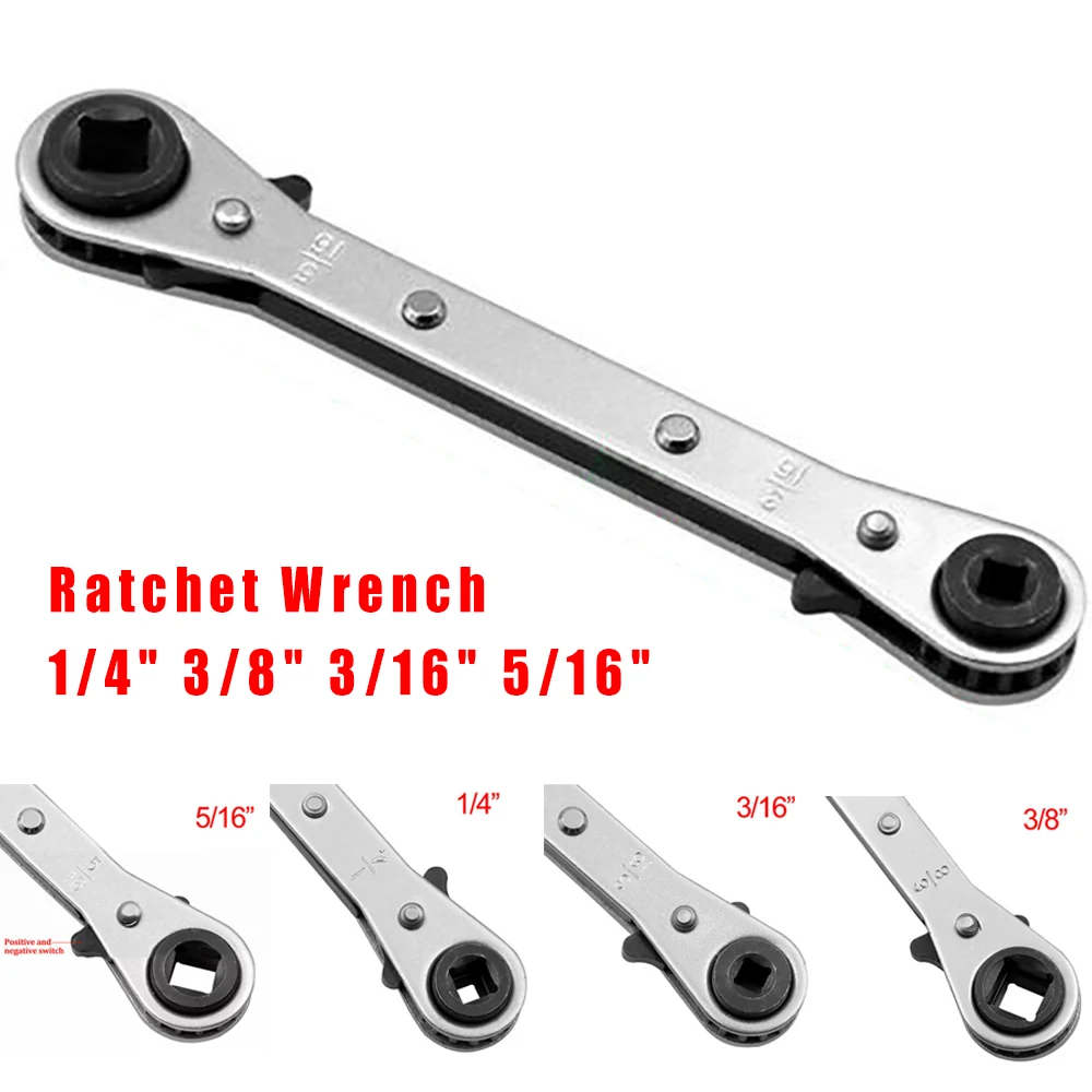 Double Head Ring Ratchet Wrench 1/4", 3/8", 3/16" And 5/16" Chrome Vanadium Steel Ratchet Spanner Set Auto Repair Wrench Tools
Double Head Ring Ratchet Wrench 1/4", 3/8", 3/16" And 5/16" Chrome Vanadium Steel Ratchet Spanner Set Auto Repair Wrench Tools