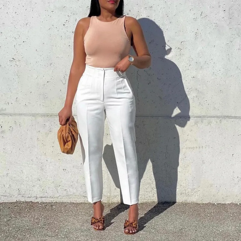 Women's High Waist Pants, Elegant Clothing, Commuting, Slim, Monochromatic, Casual, Work, Ladies, Fashion
Women's High Waist Pants, Elegant Clothing, Commuting, Slim, Monochromatic, Casual, Work, Ladies, Fashion
