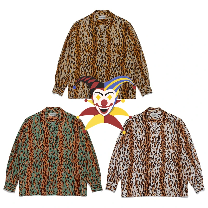 LEOPARD OPEN WACKO MARIA Shirt Men Women High Quality Hawaiian Long Sleeve Casual Top Shirts
LEOPARD OPEN WACKO MARIA Shirt Men Women High Quality Hawaiian Long Sleeve Casual Top Shirts