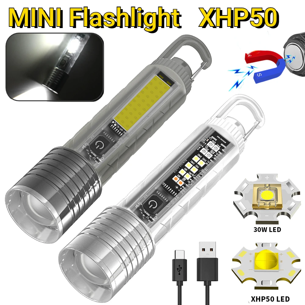 LED XHP50 Flashlight with Strong Magnet 18650 Battery Super Bright SOS Flash Portable Zoomable Lights IPX4 Outdoor Camping Torch
LED XHP50 Flashlight with Strong Magnet 18650 Battery Super Bright SOS Flash Portable Zoomable Lights IPX4 Outdoor Camping Torch