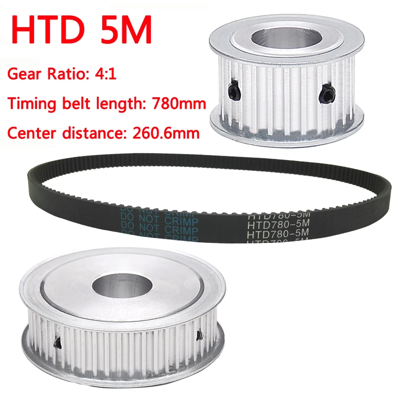 HTD 5M Timing Belt Pulley Kit 4:1 80/20 Teeth Width 16mm Shaft Center Distance 260mm Engraving Machine Accessories Belts 780mm
HTD 5M Timing Belt Pulley Kit 4:1 80/20 Teeth Width 16mm Shaft Center Distance 260mm Engraving Machine Accessories Belts 780mm
