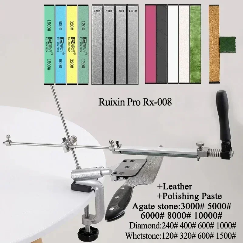 RUIXIN Pro Metal Material Knife Sharpener Sharpening System Stone with Stones Grinder Diamond Whetstone Fixed Angle Apex Set
RUIXIN Pro Metal Material Knife Sharpener Sharpening System Stone with Stones Grinder Diamond Whetstone Fixed Angle Apex Set