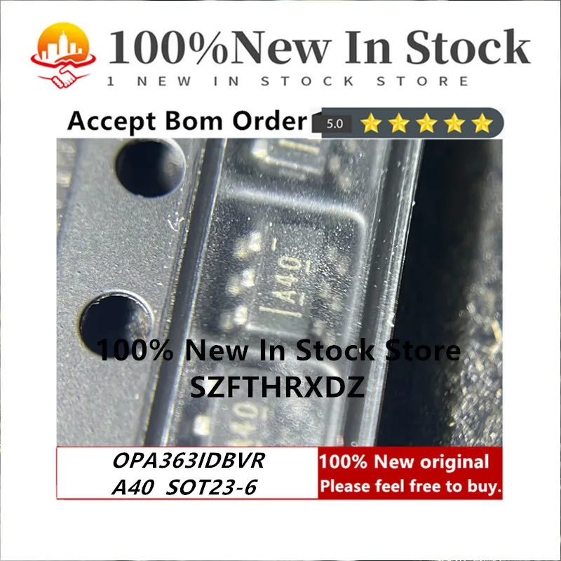 100% Новый оригинальный OPA363IDBVR SOT23-6 A40 Op Amp одиночный широкополосный усилитель Φ I/O ± 2,75 V/5,5 V 6-контактный (10 шт.)
100% Новый оригинальный OPA363IDBVR SOT23-6 A40 Op Amp одиночный широкополосный усилитель Φ I/O ± 2,75 V/5,5 V 6-контактный (10 шт.)