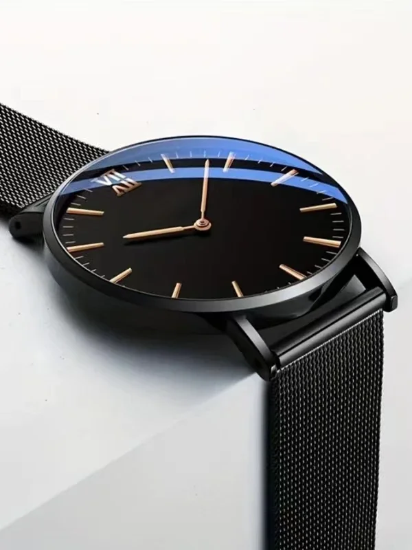 1 men's new ultra-thin fashion trend minimalist Roman mesh quartz watch suitable for daily matching 1 men's new ultra-thin fashion trend minimalist Roman mesh quartz watch suitable for daily matching