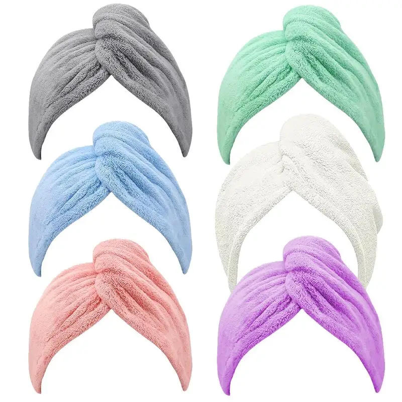 

3PCS Hair Towel Wrap Fast Dry Hair Towel Super Absorbent Microfiber Coral Velvet Hair Drying Towel Quick Dry Hair Turban Towel