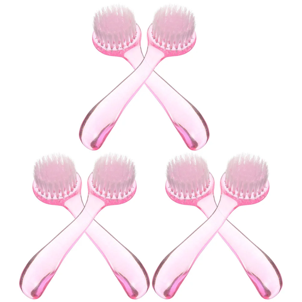 

6 Pcs Horn Brush Fine Facial Nail Brushes Pedicure Tools Nail Brushs Fingernail Scrub Portable Cleaning Abs Manicure
