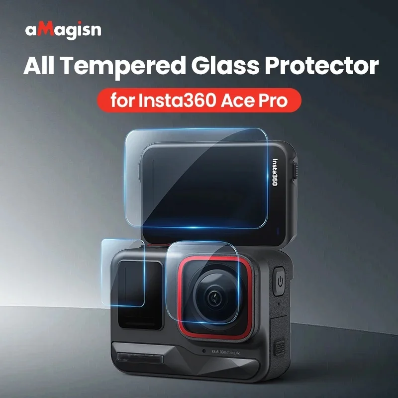 

aMagisn Tempered Glass Screen Protector for Insta360 AcePro Shatter-Proof Screen Protector Action Camera Accessories