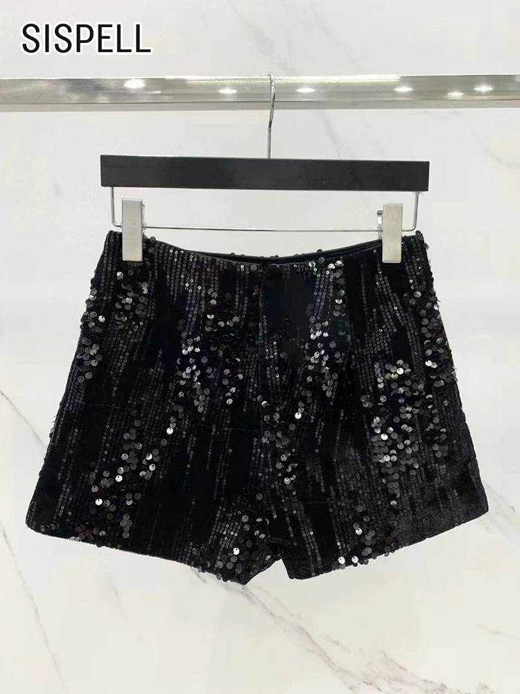 SISPELL Solid Loose Sequins Shorts For Women High Waist Casual Straight Trousers Female Summer 2023 Fashion Clothing Style New
SISPELL Solid Loose Sequins Shorts For Women High Waist Casual Straight Trousers Female Summer 2023 Fashion Clothing Style New