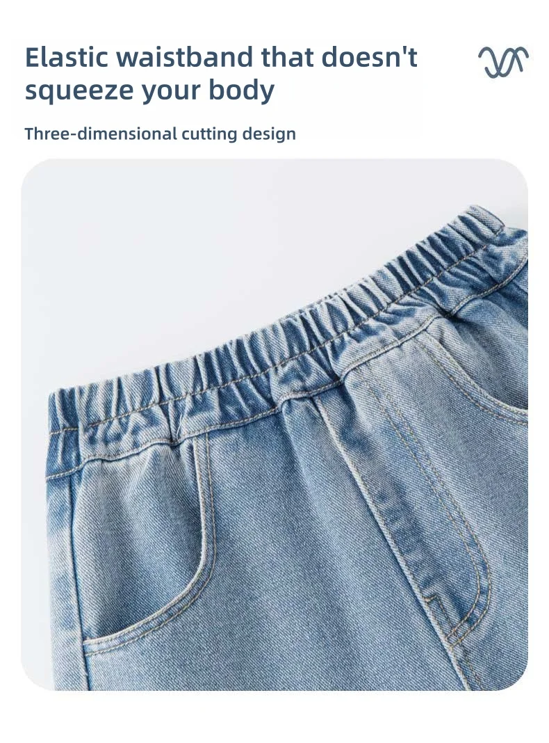 جينز أنيق للأطفال قابل للتنفس بناتي مع تطريز على شكل قلب حلو ولطيف بنطلون دنيم للربيع والخريف ناعم وخفيف الوزن بقصة واسعة من الأسفل جينز أنيق للأطفال قابل للتنفس بناتي مع تطريز على شكل قلب حلو ولطيف بنطلون دنيم للربيع والخريف ناعم وخفيف الوزن بقصة واسعة من الأسفل