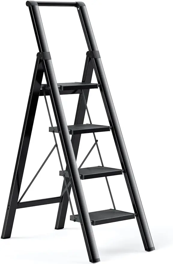 4 Step Ladder Ladnamy Folding Step Stool with Wide Anti-Slip Pedal&Handrail Aluminum Lightweight Portable Step Stools for Adults
4 Step Ladder Ladnamy Folding Step Stool with Wide Anti-Slip Pedal&Handrail Aluminum Lightweight Portable Step Stools for Adults