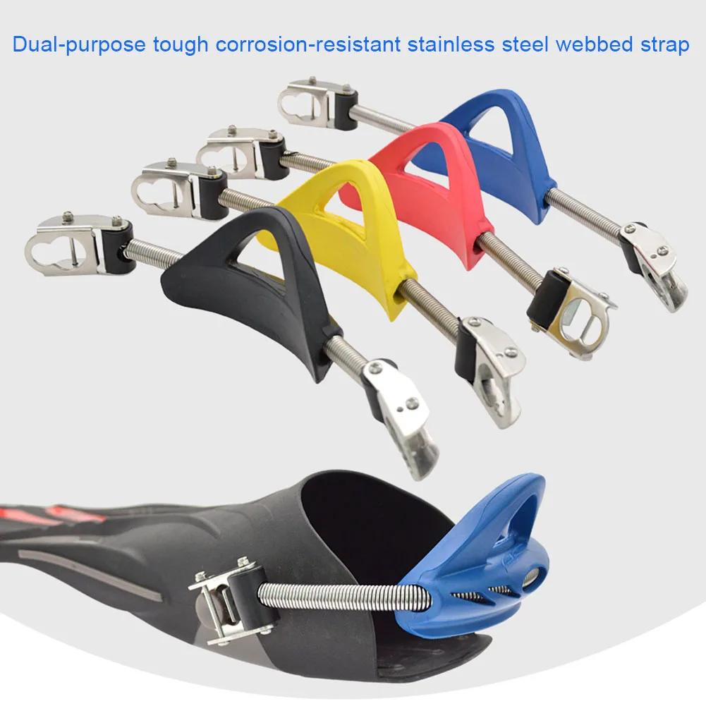 

YOUZI 1 Pair Scuba Diving Spring Fin Straps Diver Heel Straps Gear Stainless Steel Diving Accessories For Scuba Diving Fins