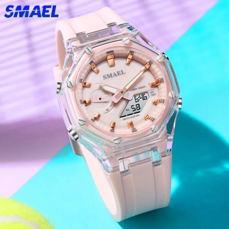 

SMAEL 8088 New Girls Digital Watches Fashion Sports Waterproof Watch Led Light Countdown Electronic Wristwatch Couples Gifts