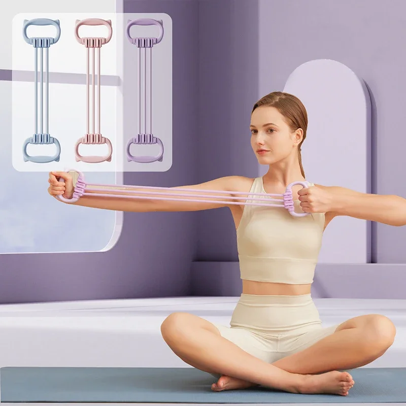 Adjustable Resistance Band, 6-Tube Exercise Band with Comfortable Handles, Multi-Functional Fitness Tensioner 2