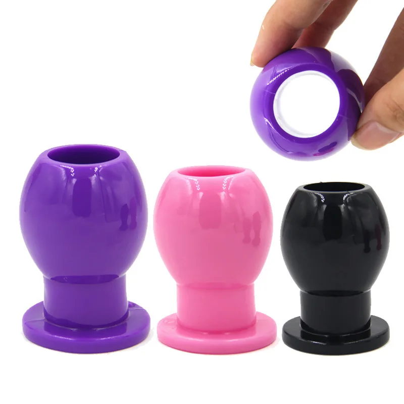 

3 Sizes Soft TPR Hollow Anal Plug Vagina Anal Dilator Butt Plug Speculum Adult Toy Enema Prostate Erotic Sex Toys for Women Men