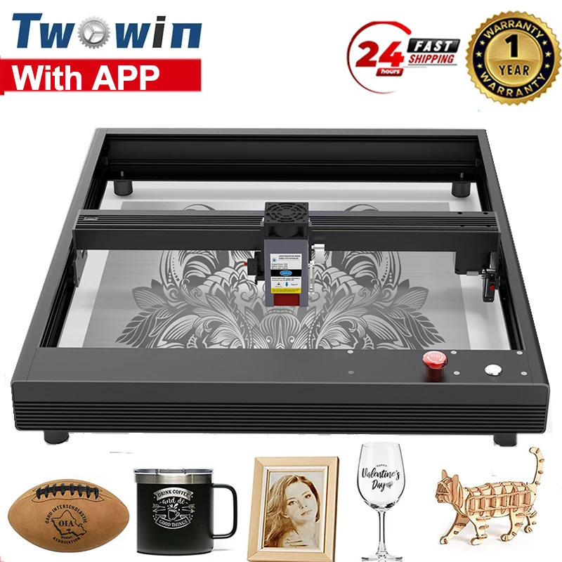 TWOWIN Powerful Laser Engraver CNC Wood Router Work Area 400*400mm DIY Cutting Craving Engraving Machine for Wood Leather Bambo
TWOWIN Powerful Laser Engraver CNC Wood Router Work Area 400*400mm DIY Cutting Craving Engraving Machine for Wood Leather Bambo