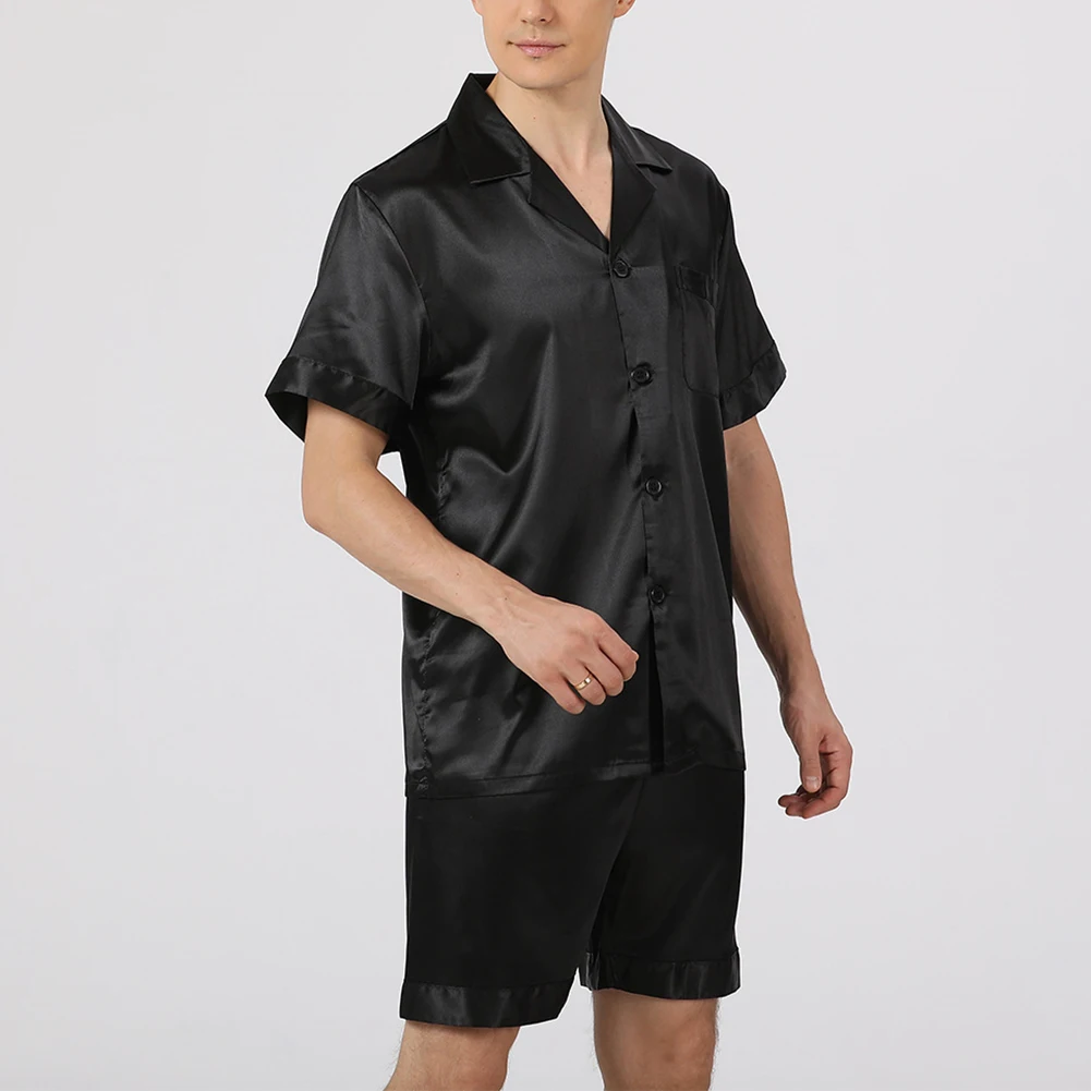 Mens Emulation Soft Silk Single Breasted Lapel Smooth Satin Lightweight Pajamas Sleepwear Casual Breathable Male Nightgown
Mens Emulation Soft Silk Single Breasted Lapel Smooth Satin Lightweight Pajamas Sleepwear Casual Breathable Male Nightgown