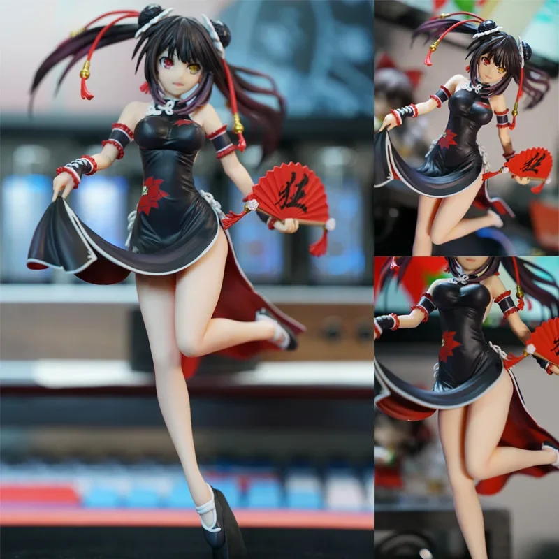 

23cm Date A Live Iii Kurumi Tokisaki Anime Figure Tokisaki Kurumi Cheongsam Ver. Action Figurine Doll