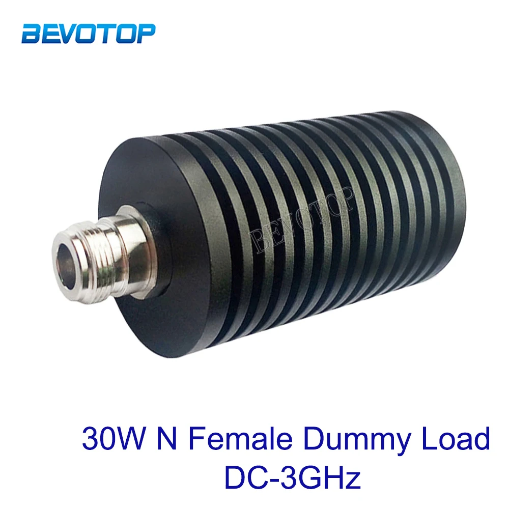 

30W DC-3GHz N Female Jack Connector RF Coaxial Termination Dummy Load 0-3GHz 50ohm Nickel Plated RF Accessories BEVOTOP