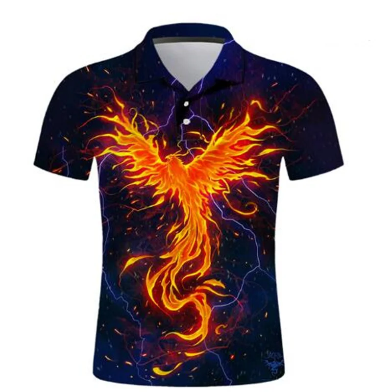 Fashion Summer Men's Polo Shirt Phoenix 3D Print Short Sleeve Polo Shirt Street Casual Harajuku Polo T-shirt Tops
Fashion Summer Men's Polo Shirt Phoenix 3D Print Short Sleeve Polo Shirt Street Casual Harajuku Polo T-shirt Tops