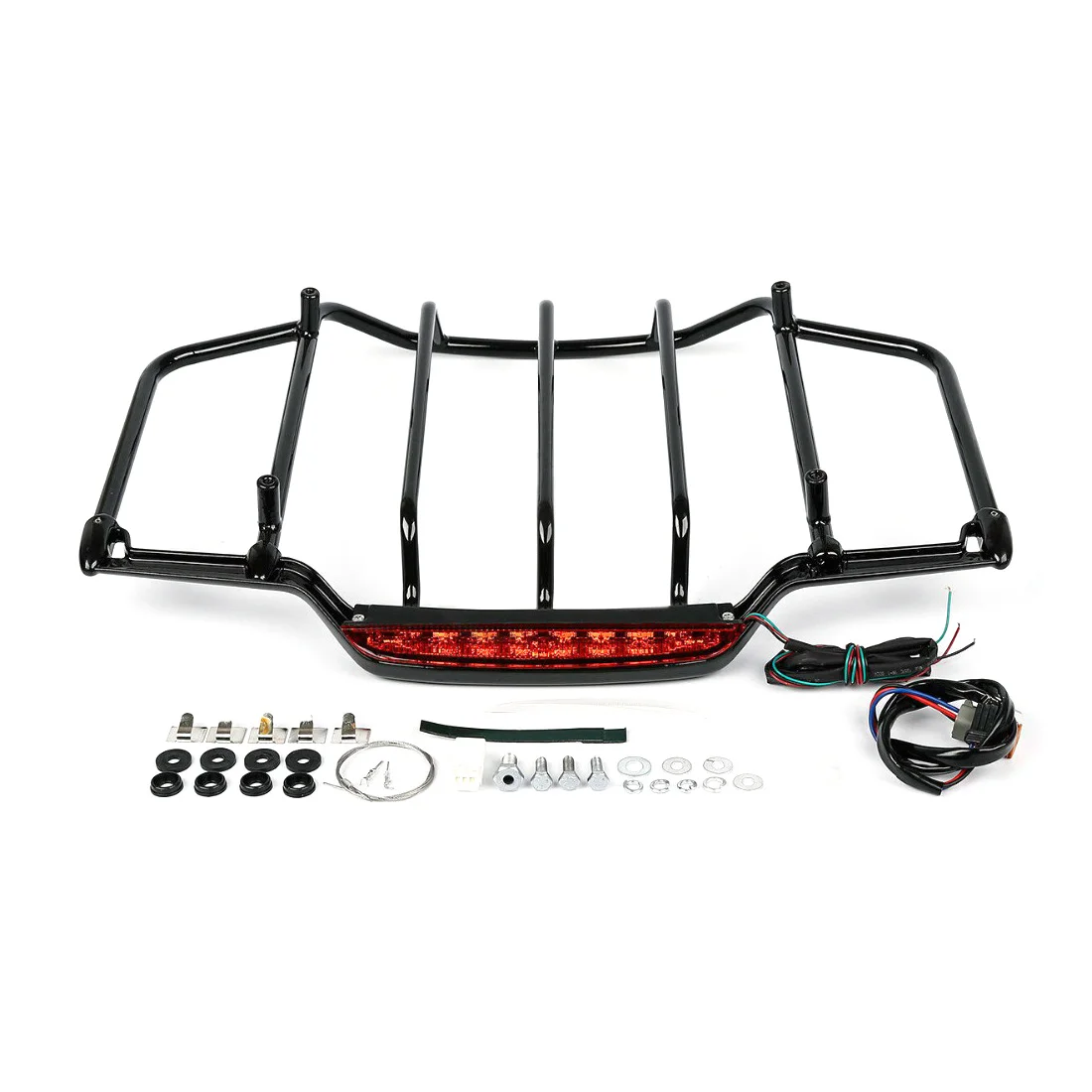 

Motorcycle Luggage Rack with LED Light for Harley Touring Tour Pak Road King Electra Glide Road Glide 1993-2013