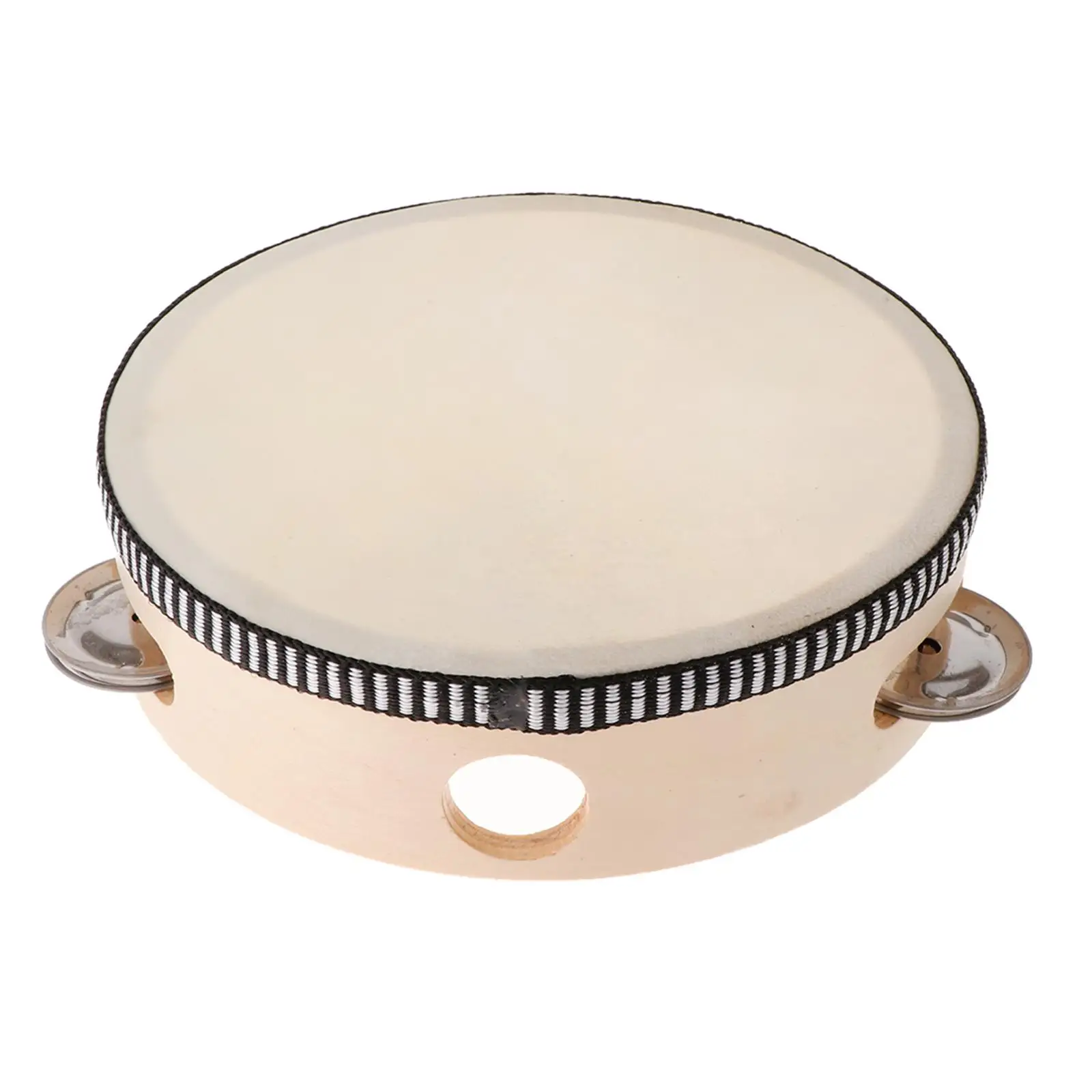 

Tambourine Musical Toys Educational Instrument Gift Metal Bell Handheld Drum Percussion for Party Church KTV Toddler Kids