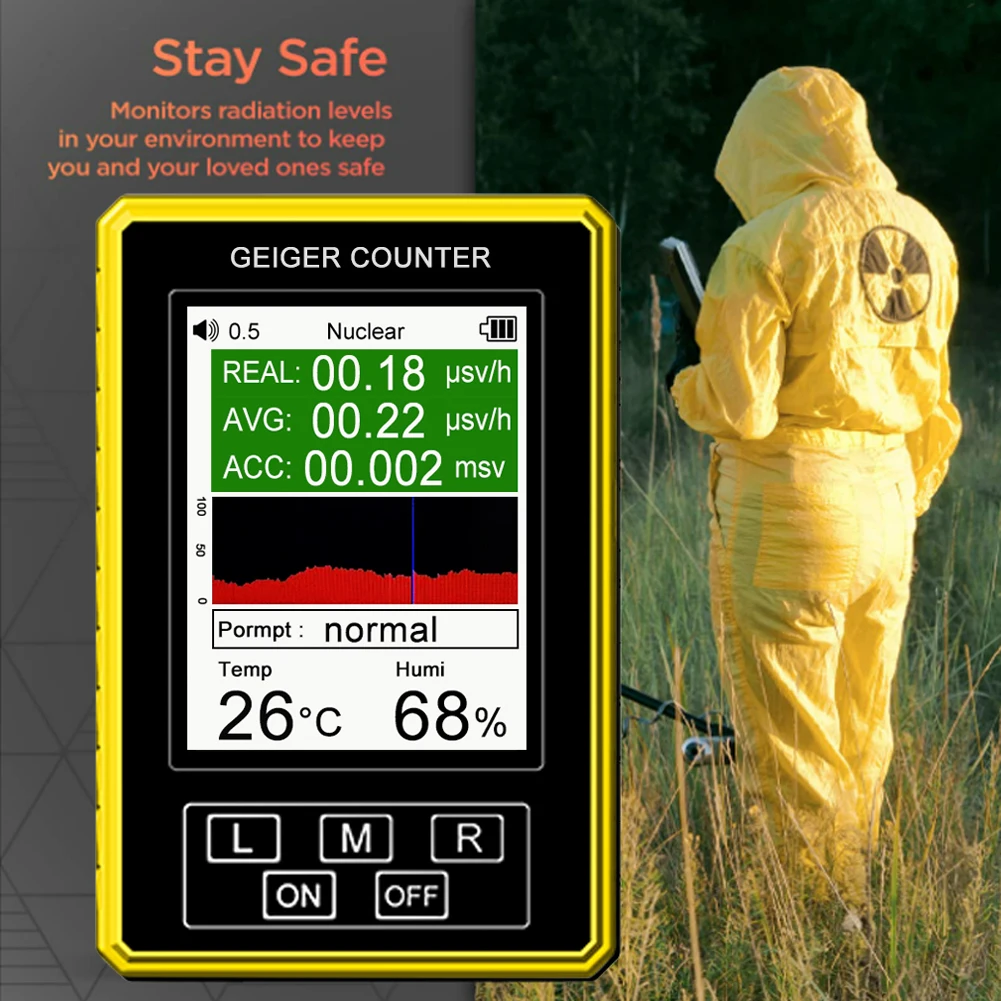 BR-9C XR-3 PRO Nucleaire Radiation Detector Geiger Counter Humidity Instruments Geigerteller Kleur Scherm Dosimeter
BR-9C XR-3 PRO Nucleaire Radiation Detector Geiger Counter Humidity Instruments Geigerteller Kleur Scherm Dosimeter