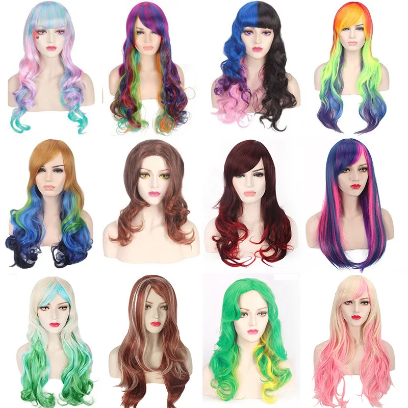 Anime Long Colorful Ombre Lolita Cosplay Costumes Wigs Harajuku Wig With Bangs Natural Wavy Part Daily Wigs
Anime Long Colorful Ombre Lolita Cosplay Costumes Wigs Harajuku Wig With Bangs Natural Wavy Part Daily Wigs
